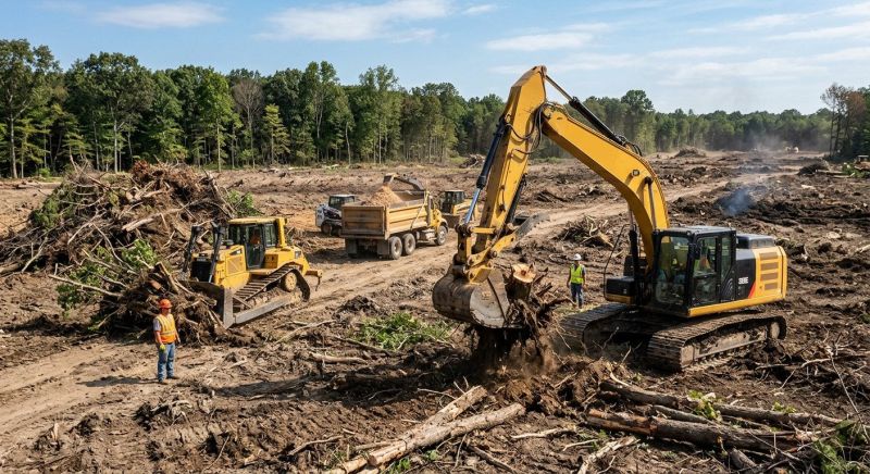 Construction Site Land Clearing in Cumming, GA